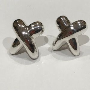 Tiffany & Co Style XO Sterling Silver Earrings